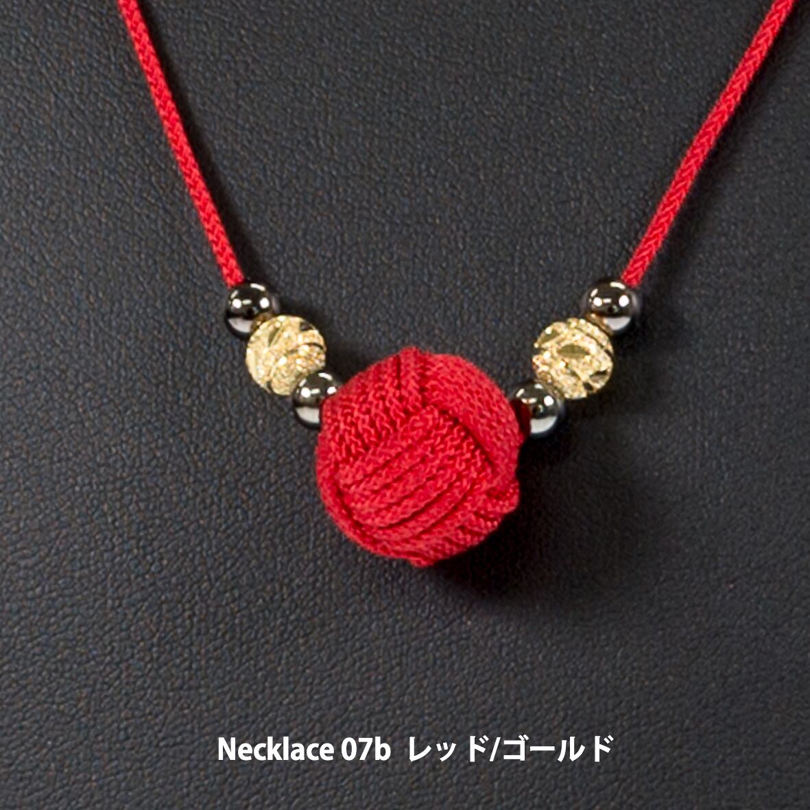 ロープワークアクセサリー ネックレス red | かえるハウス Craft