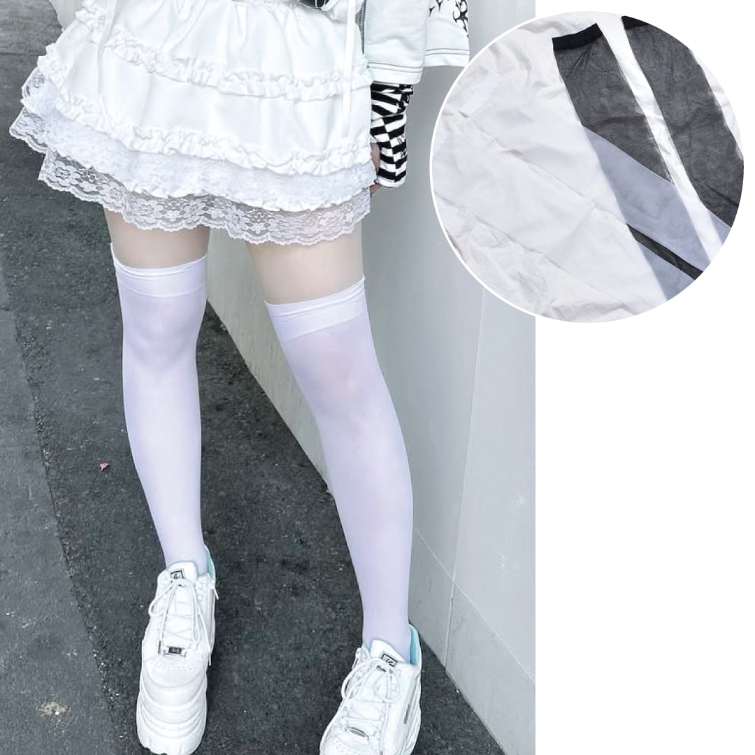 The SECRETCLOSET別注BRESCIANIカシミヤニーハイソックス セール】ポイントロゴニーハイソックス（ソックス/靴下）｜Y/lim