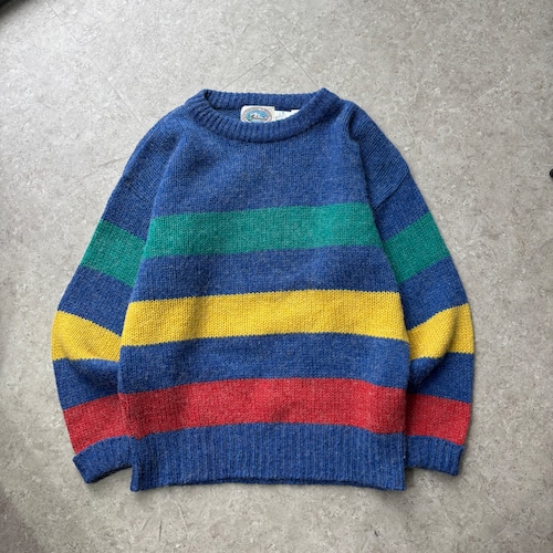 〜90s ENVIROMENTAL CLOTHING border wool sweater【仙台店】
