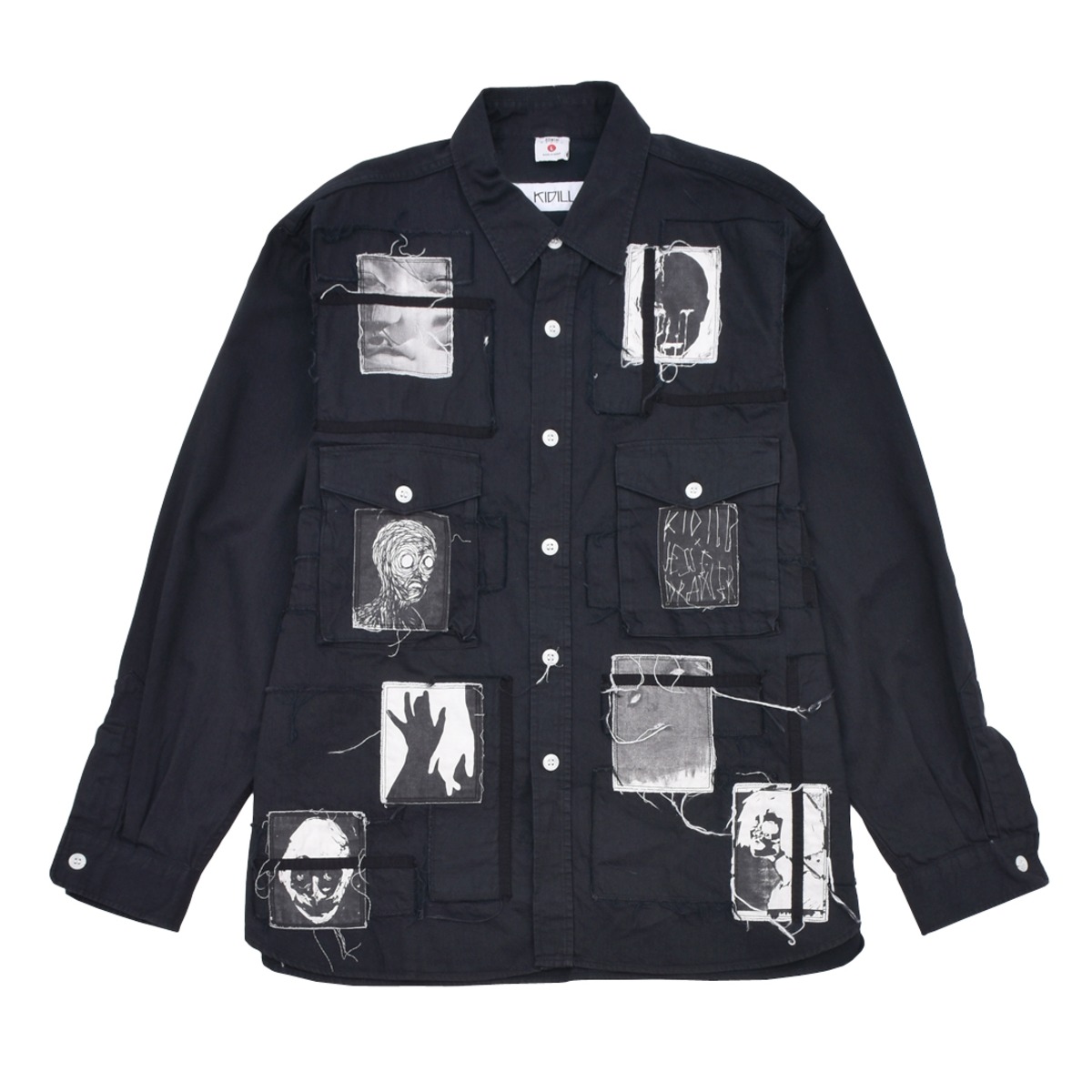 KIDILL X EDWIN Patches Black Denim Shirt-Jacket - Wrong Weather