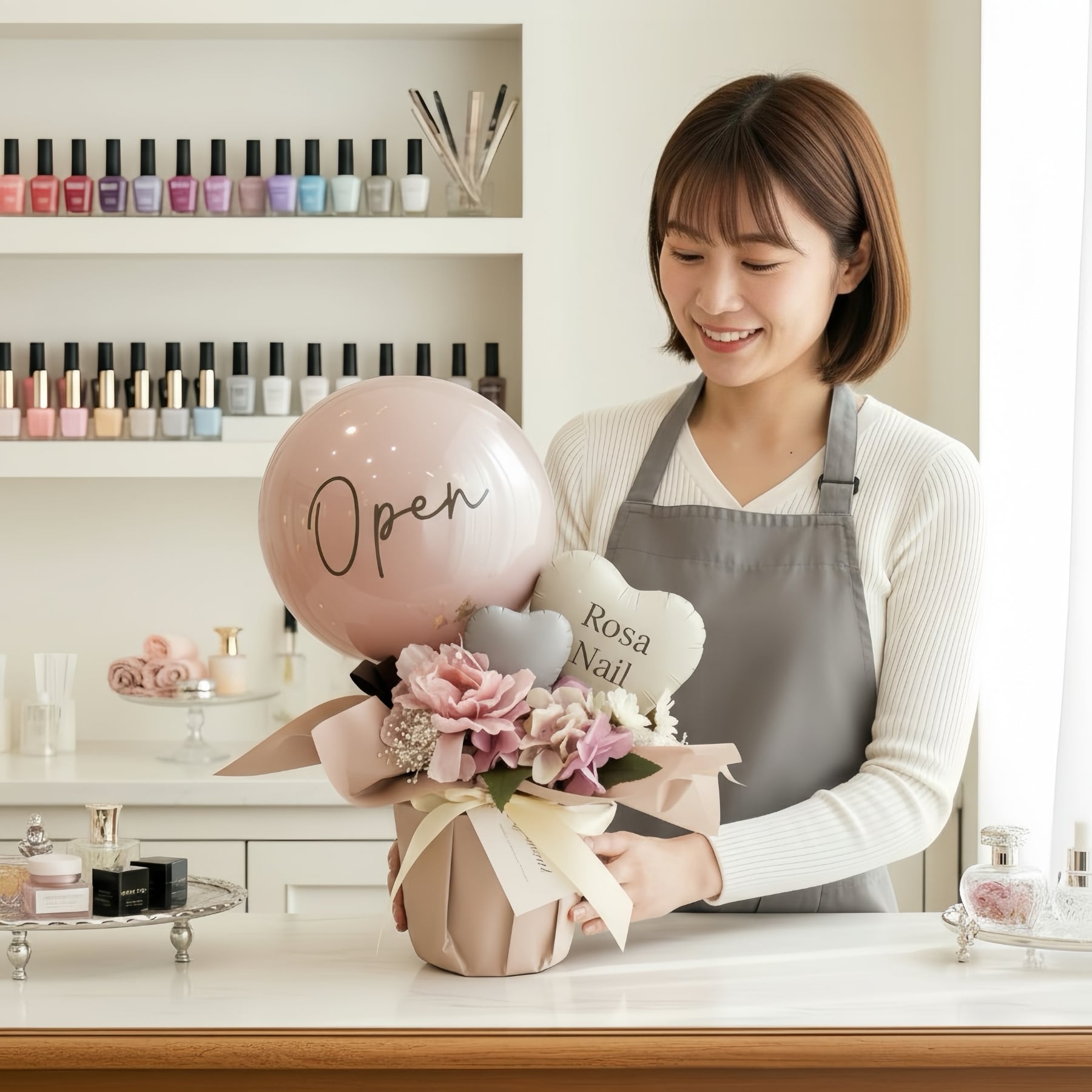 バルーン ギフト 【ドルチェ】名入れ 置き型 結婚式 電報 開店祝い