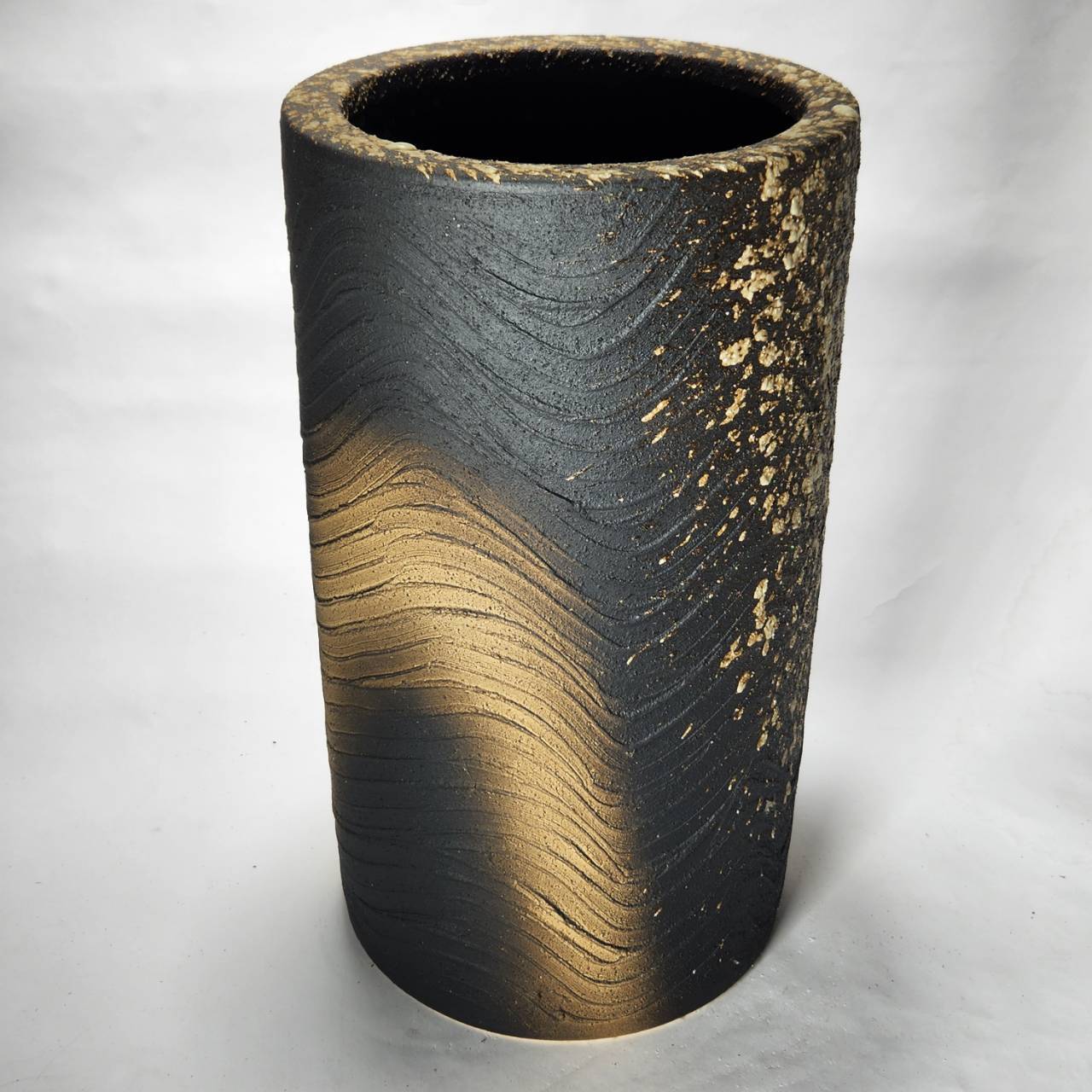 古信楽斑点傘立 （信楽焼き・陶器・傘立て・梅雨・雨・玄関・収納