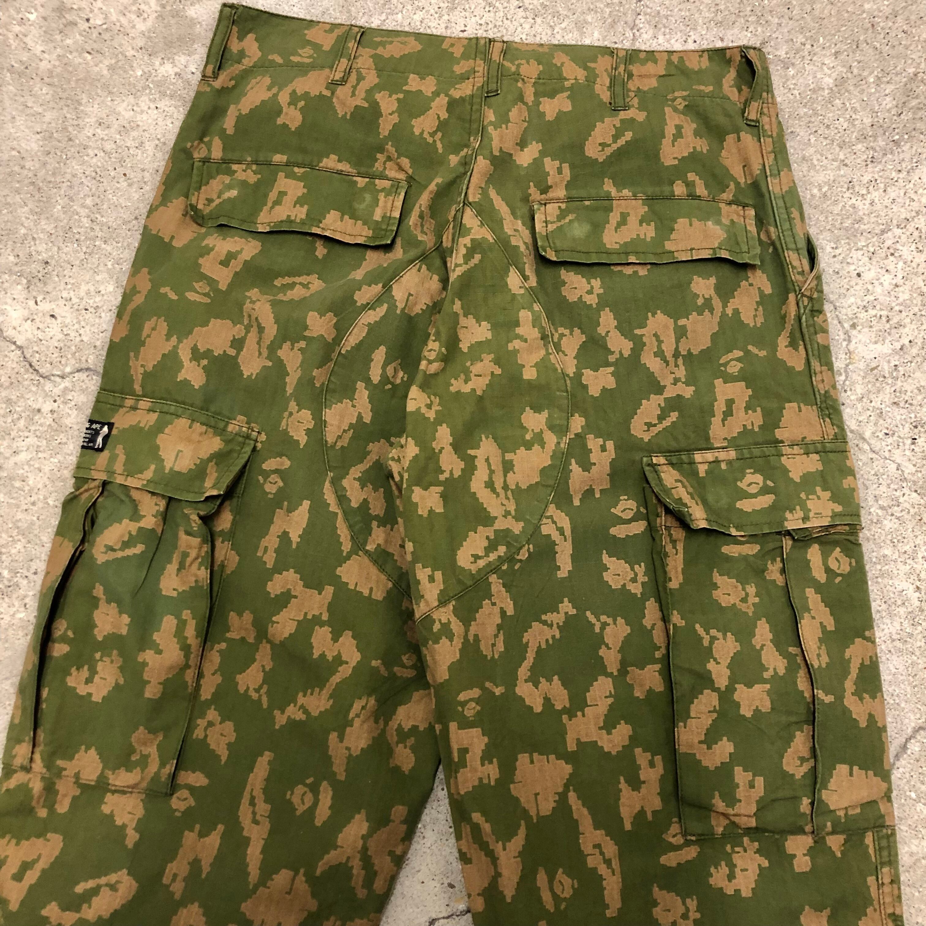 90～00s A BATHING APE/Ape Camo Cargo pants/初期タグ/M/エイプカモ柄