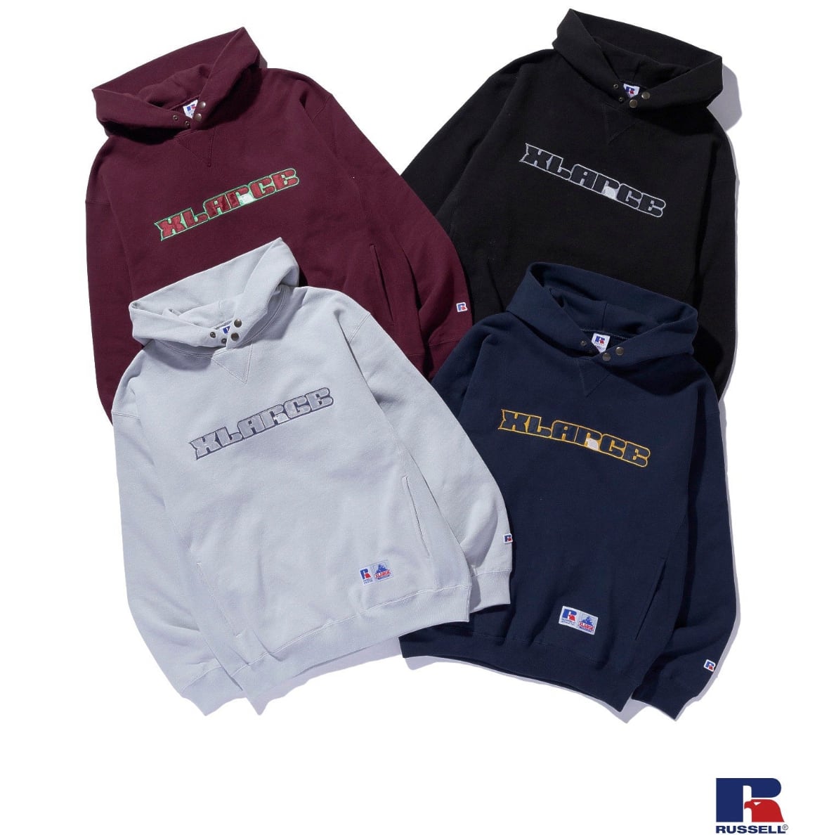 XLARGE×RUSSELL ATHLETIC PULLOVER HOODED SWEATSHIRT | バイシクル