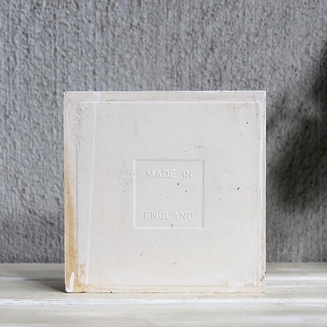 イギリス アンティーク タイル 陶器 インテリア雑貨 花柄 ディスプレイ