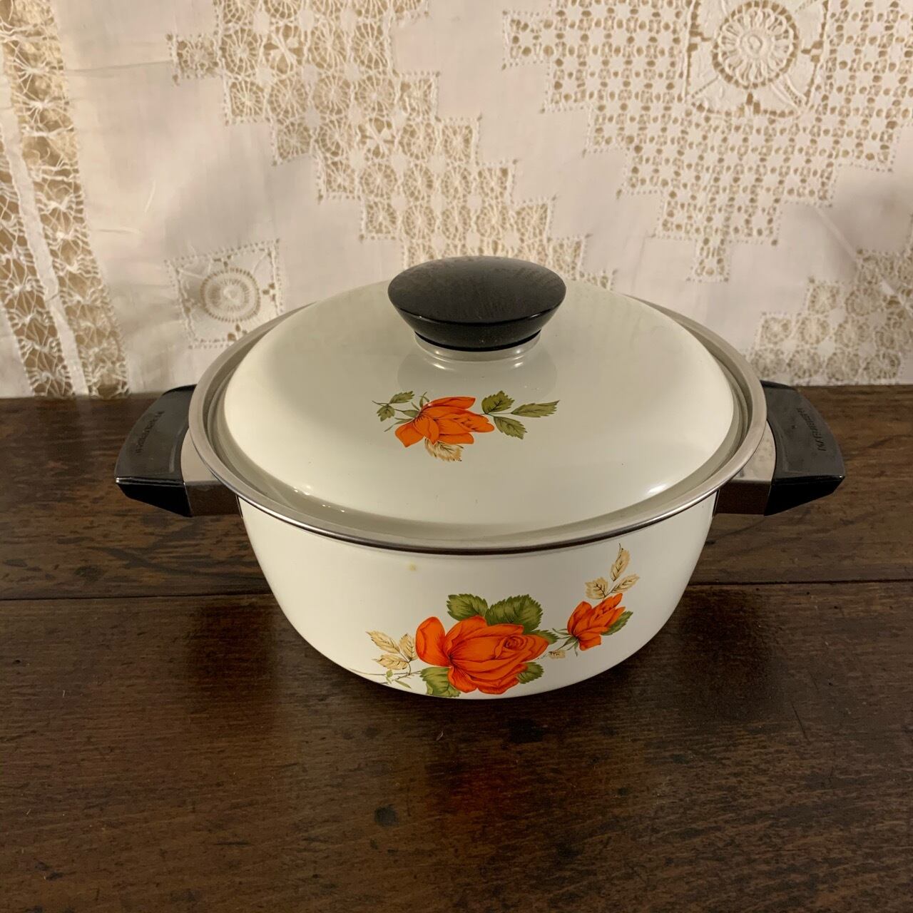 昭和レトロ MARUBISHI ホーロー両手鍋 ビンテージ | ansorbet