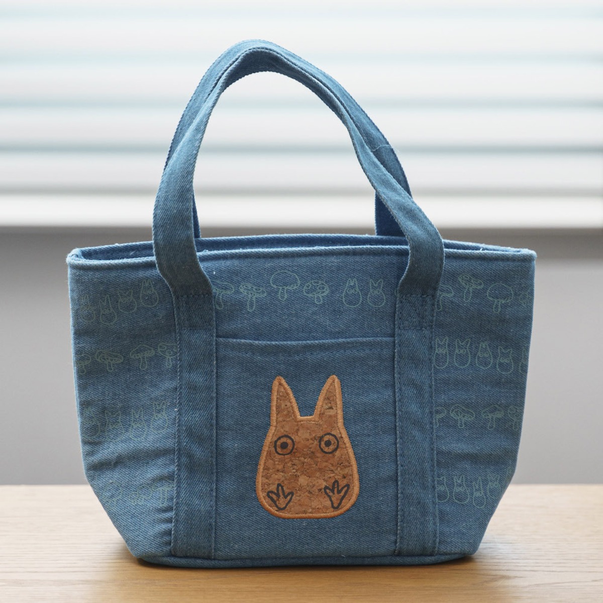 となりのトトロ コルク×デニムランチバッグ ポケット付（9368） | す 