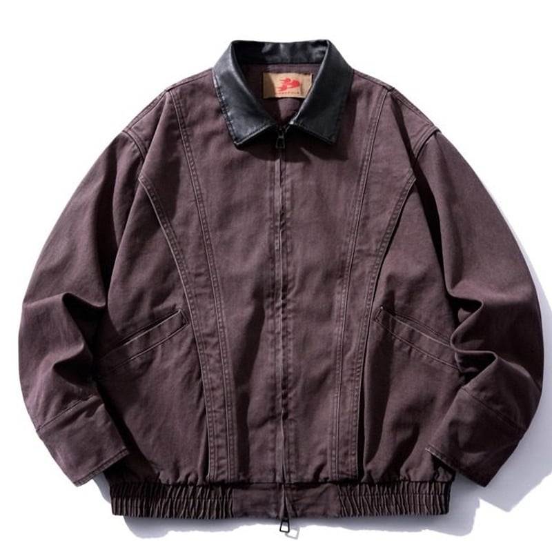 PU collar jacket 3058