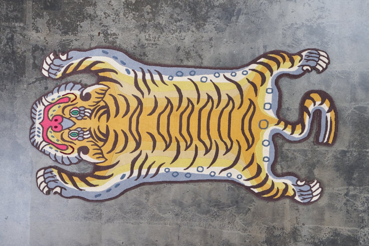 Tibetan Tiger Rug 《Mサイズ•ウール・オリジナル4・タイガー344