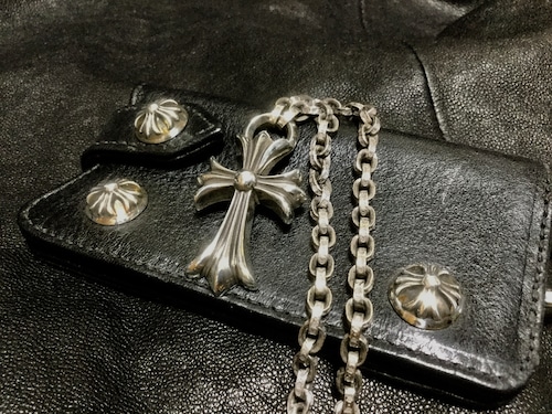 CHROME HEARTS クロムハーツ  ペーパー チェーン ネックレス w/スモール CHクロス 20インチ