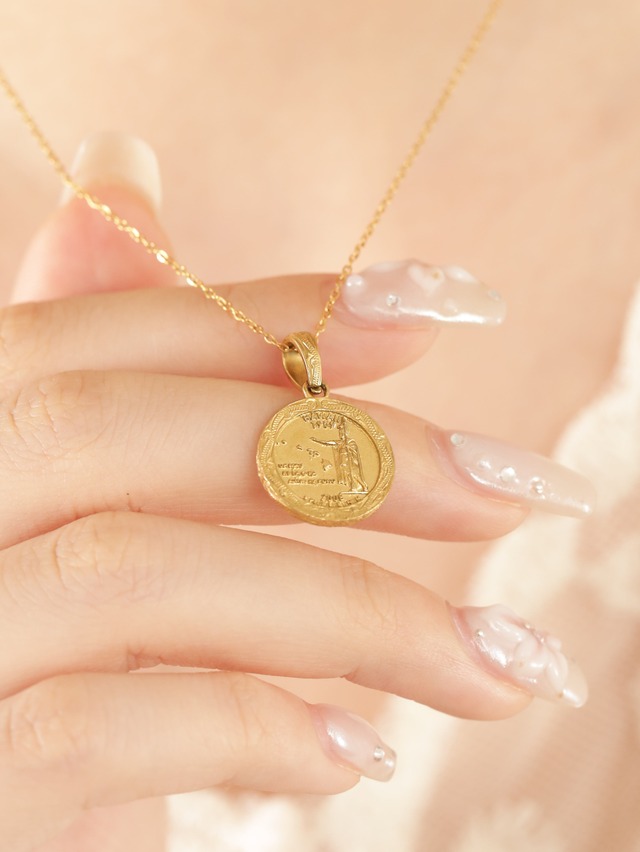 316L hawaiian coin necklace #n45