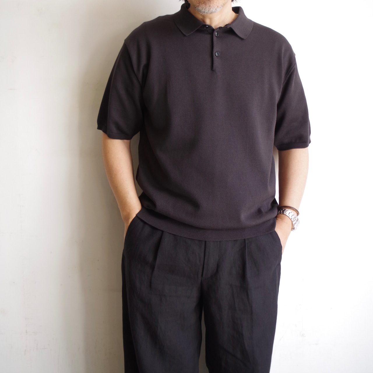 comm.arch. Giza Cotton Knitted Polo S/S