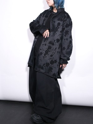 2way chenille paisley & flower pattern reversible jacket
