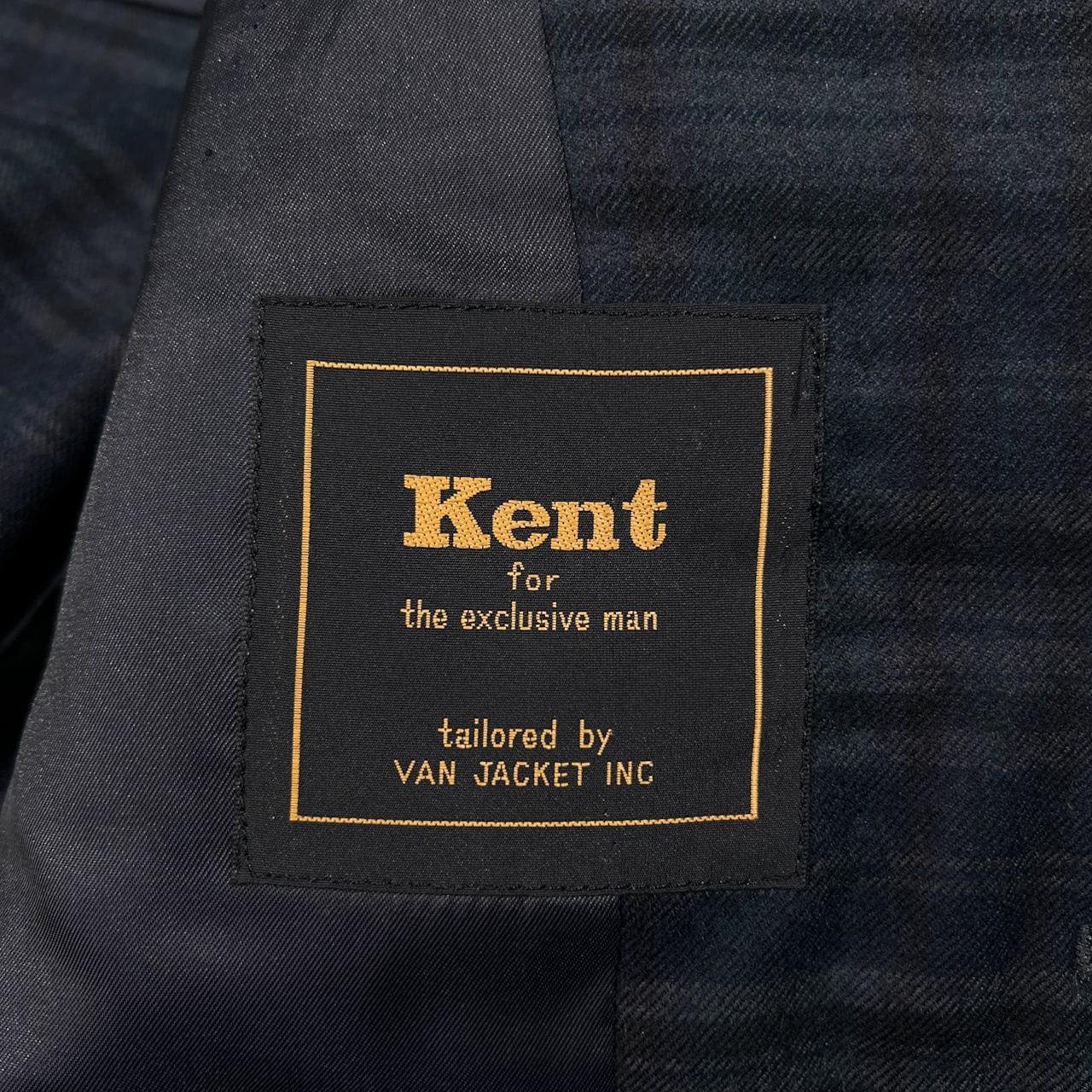 70s Kent ケント VAN JAC ヴァンヂャケット シャドーチェック柄 金ボタン 2B テーラードジャケット ブレザー サイズ 95 /ビンテージ