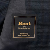 70s Kent ケント VAN JAC ヴァンヂャケット シャドーチェック柄 金ボタン 2B テーラードジャケット ブレザー サイズ 95 /ビンテージ