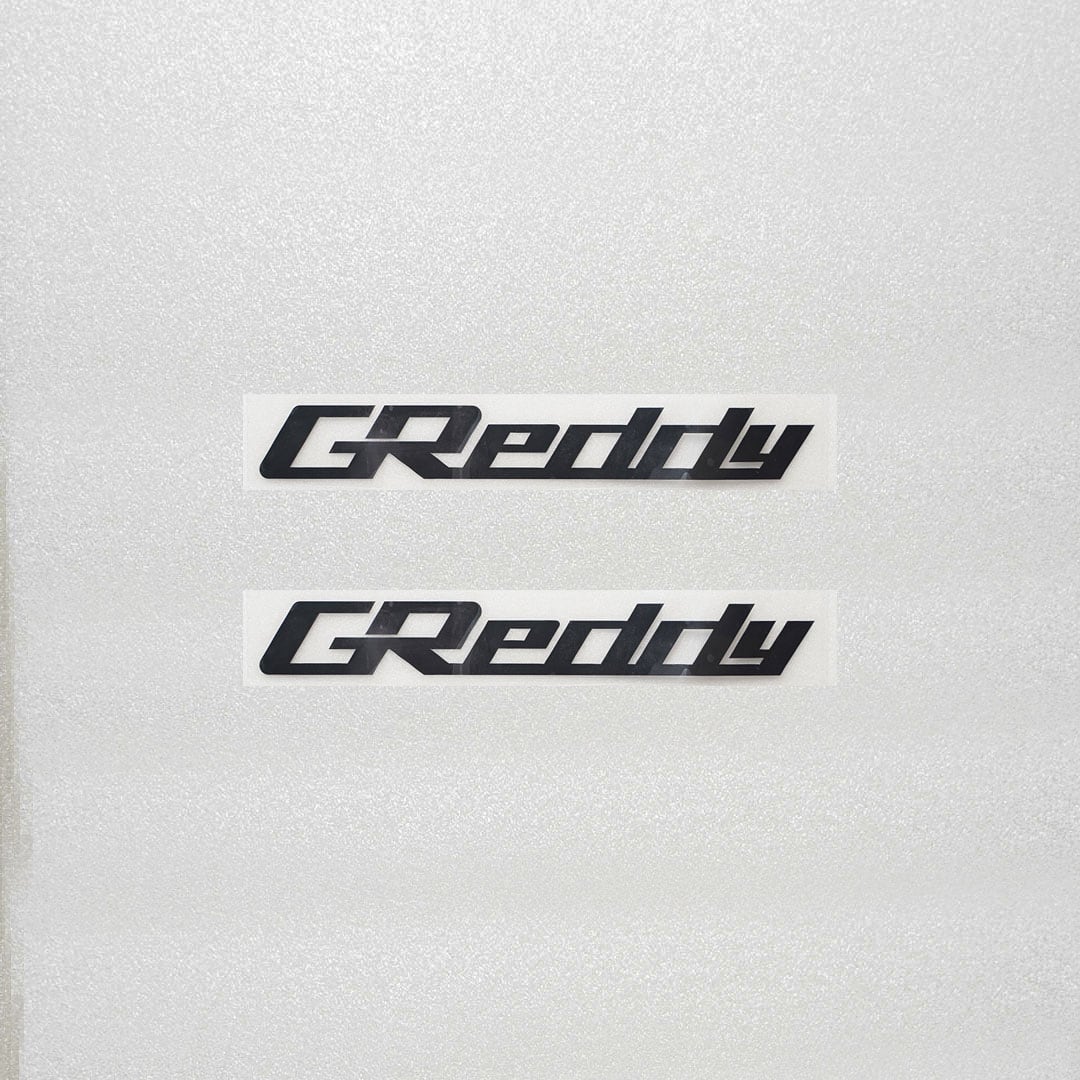 GReddy グレッディ カッティングステッカー ブラック 2枚 縦15mm×横