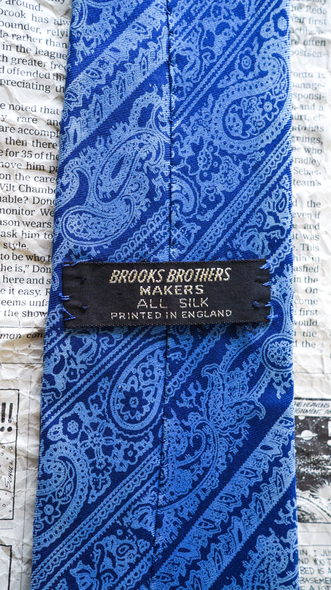 【黒タグ1960s】BROOKS BROTHERS ペイズリープリントタイ 1960s】BROOKS BROTHERS ブルックスブラザーズ ペイズリー柄