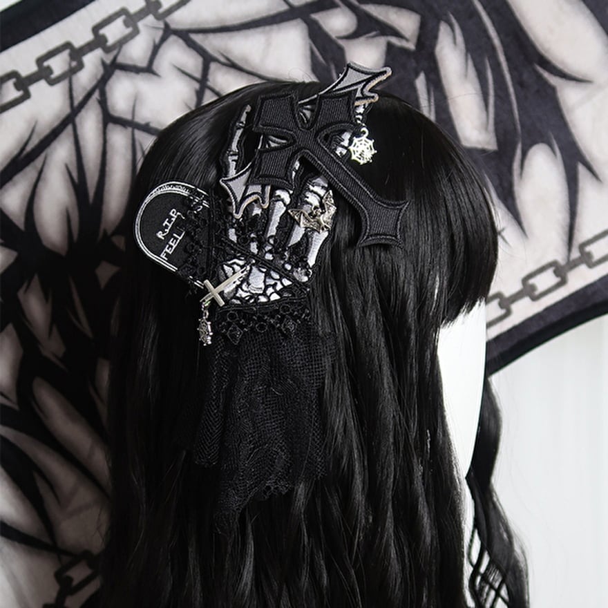 ゴスロリ通販 With U ゴシック ロリィタ アクセサリー ブローチ ドクロ