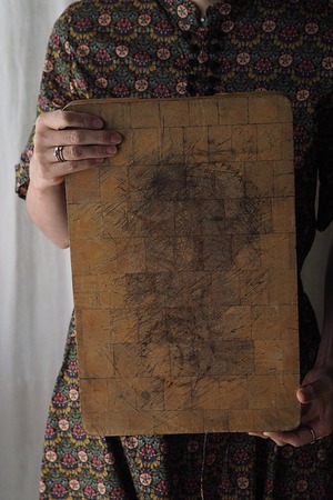 組み木 フランスまな板-vintage cutting board