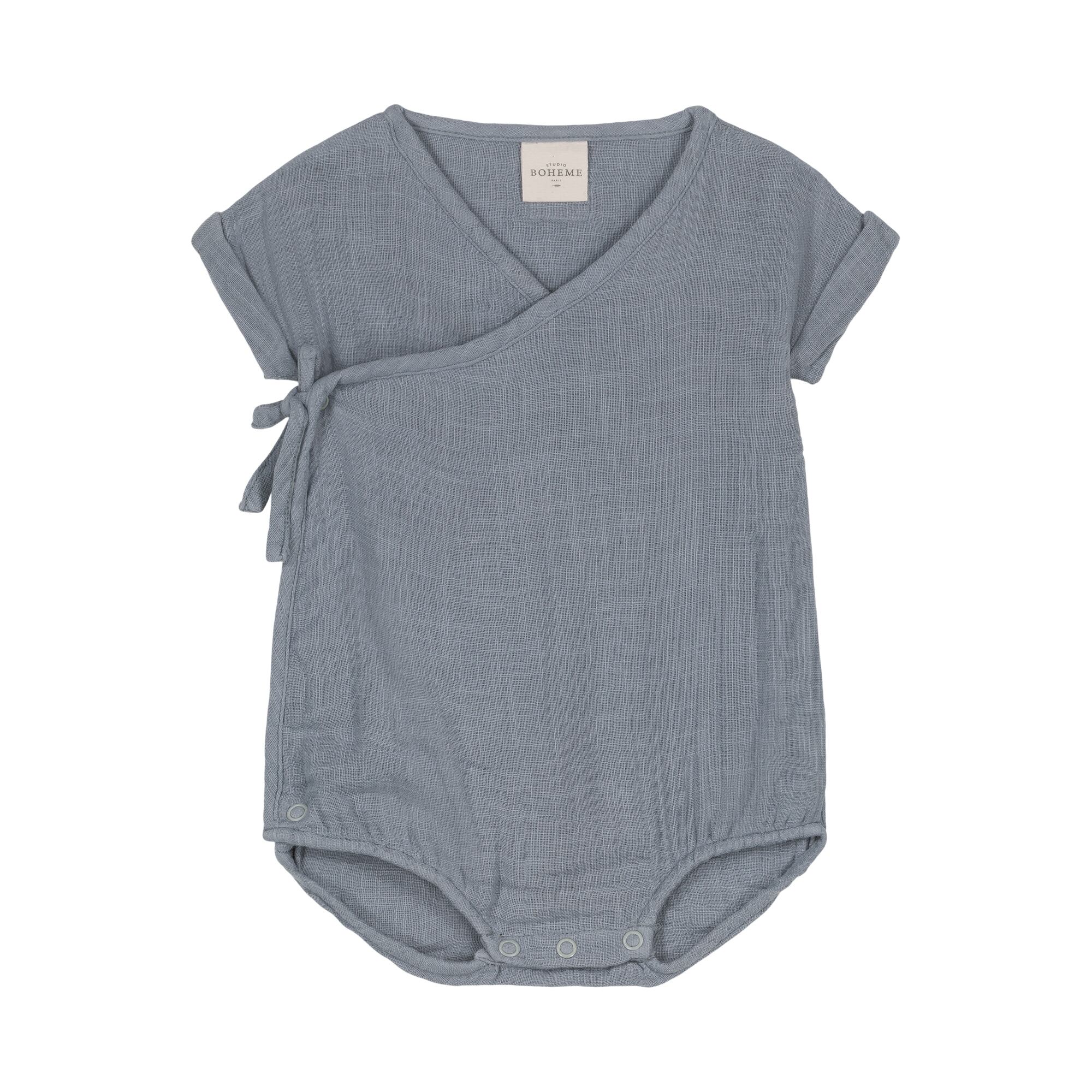 NUAGE ROMPER [ Grey Blue ] / STUDIO BOHEME PARIS [ スタジオボエムパリ ロンパース ベビー服] |  Hippo + Birds [ BASE Shop ] 正規販売店 powered by BASE