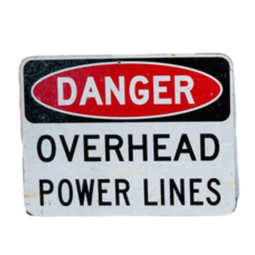 ビンテージサイン 高圧電線注意  標識  DANGER OVERHEAD POWER LINES