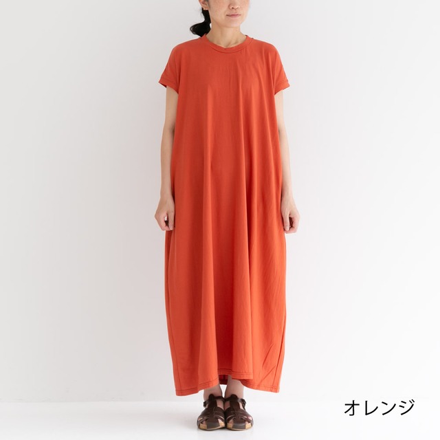 プリット prit 60/2強撚天竺ショートスリーブマキシワンピース(P92339)全5色