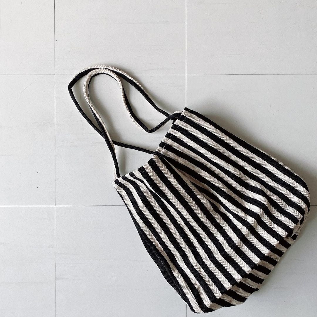 ボーダー柄 トートバッグ ビックサイズ 買い物バッグ エコバッグ