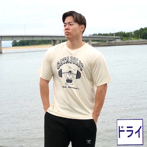 ドライ Tシャツ"BULL"【スモーキーイエロー】《XS-4XL》