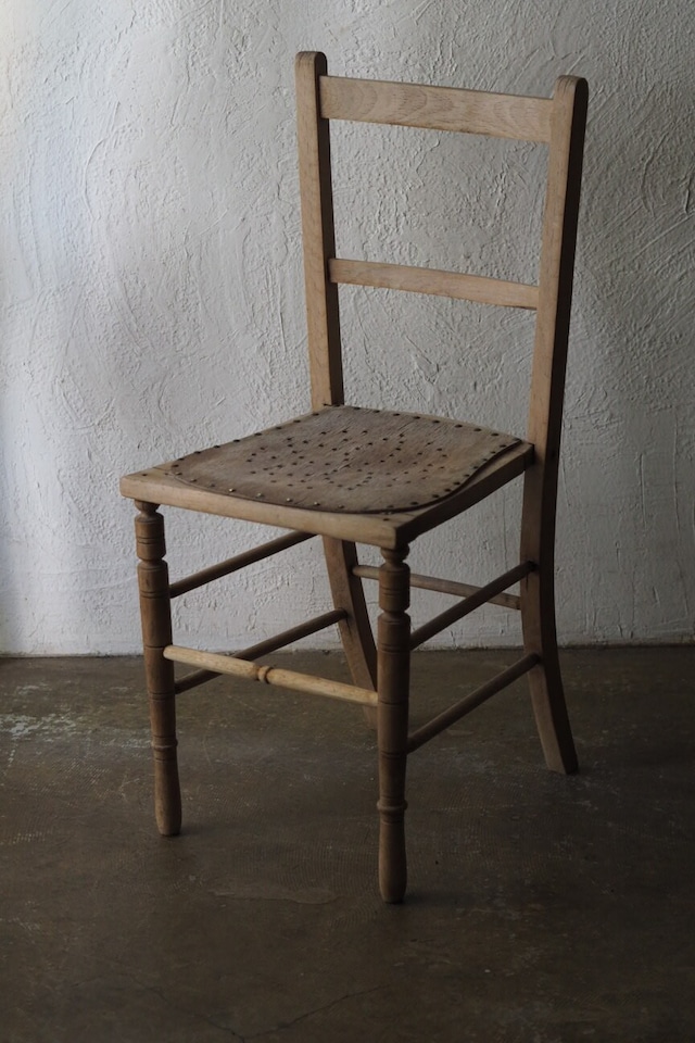 晒しのチェア-antique beech wood chair