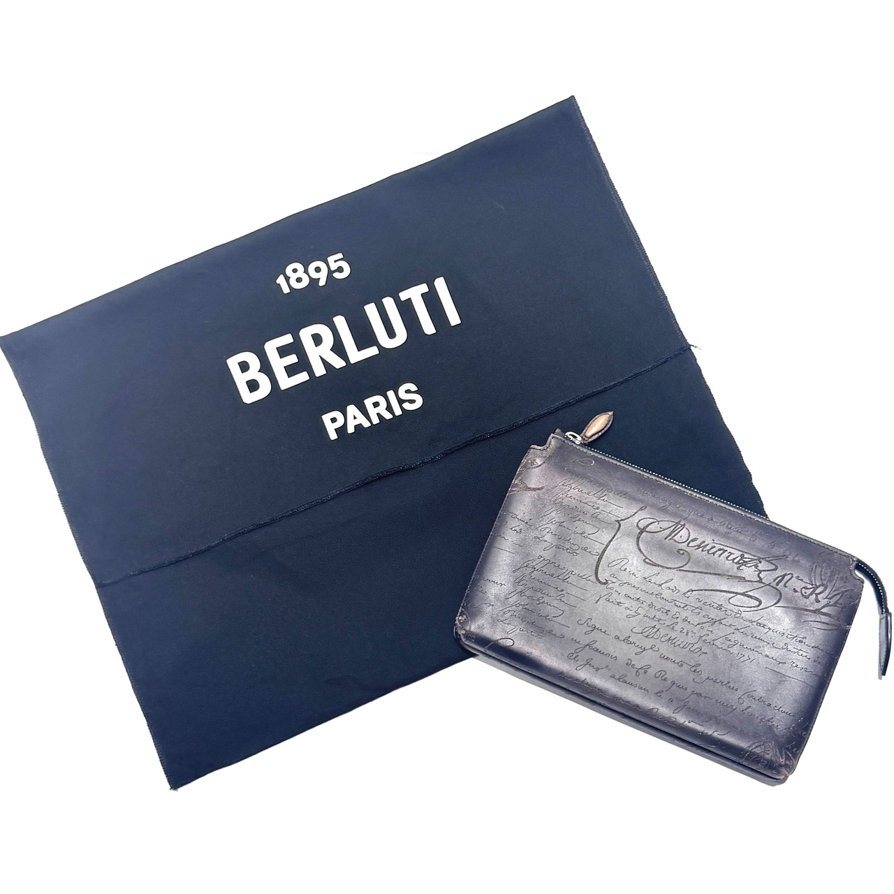 Berluti ベルルッティ テルシオ クラッチバッグ レザー パープル系