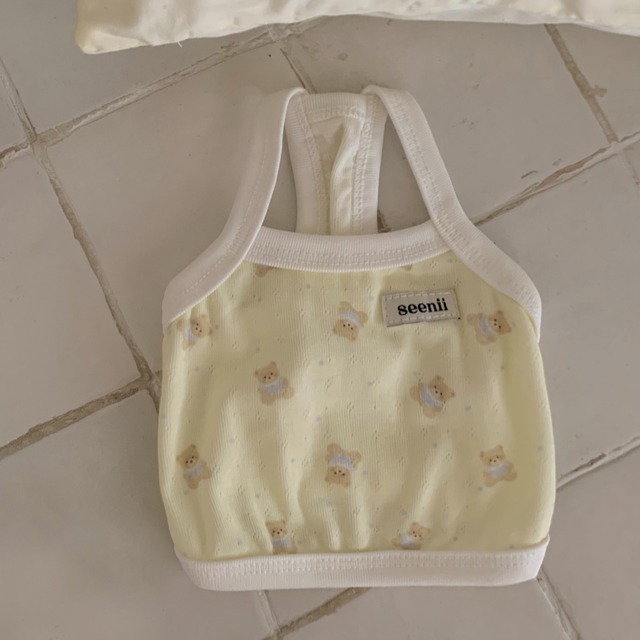 【予約】[seenii] baby bear crop top (yellow)