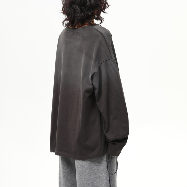 gradient crew neck long tee　グラデーションクルーネックロングティー　J0770