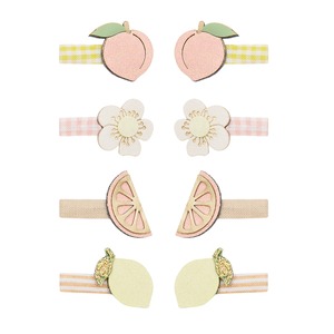 Peachy citrus mini clips