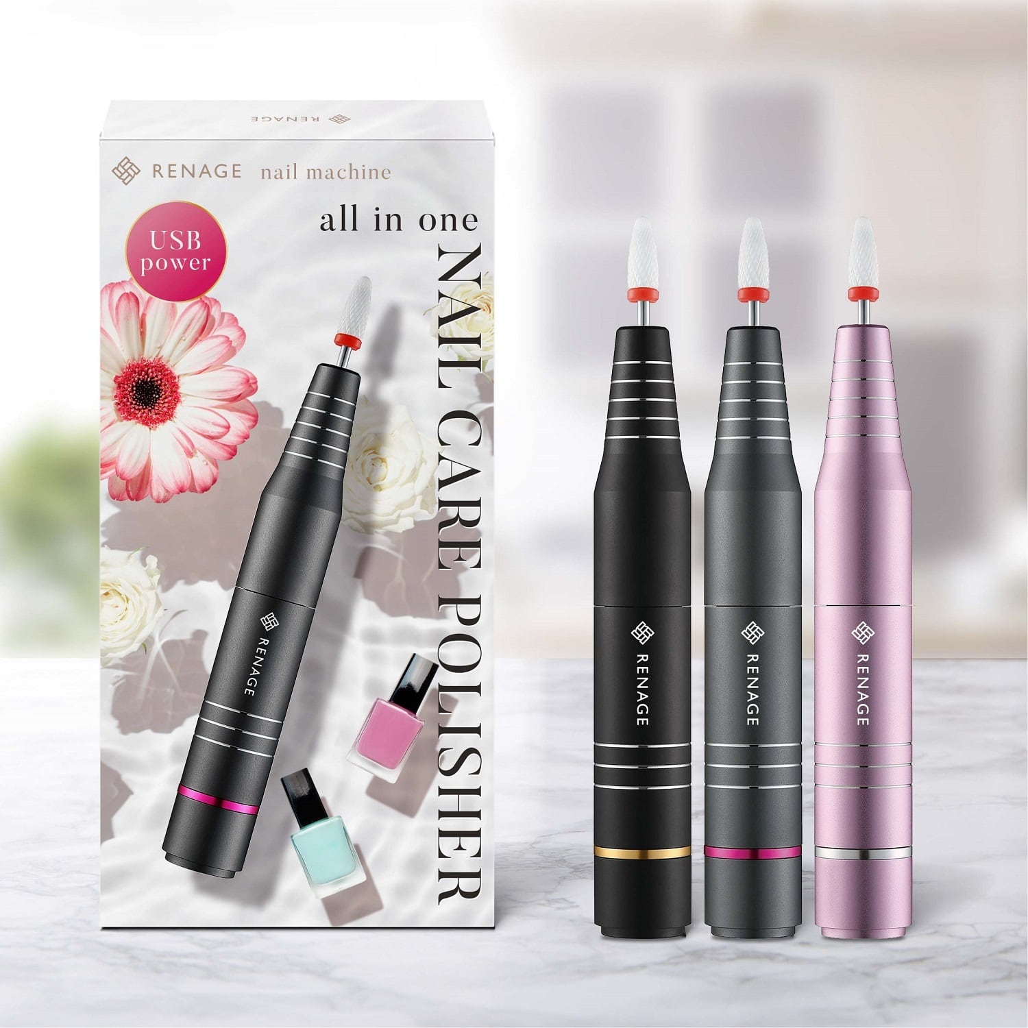 送料無料】PELCAS電動ネイルマシン 10個のビット ネイルマシーン