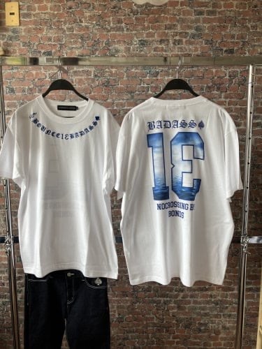桐崎栄二コラボNOCROSSINGBYBONDS 13プレミアボディTシャツ 白&青 | BONDS