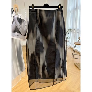 Layered Graphic Midi Skirt 500727