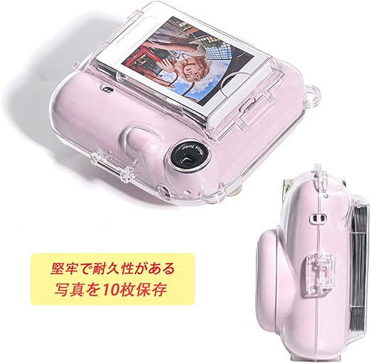 Kimyoaee チェキ インスタントカメラ mini 12 透明ケース マンガの