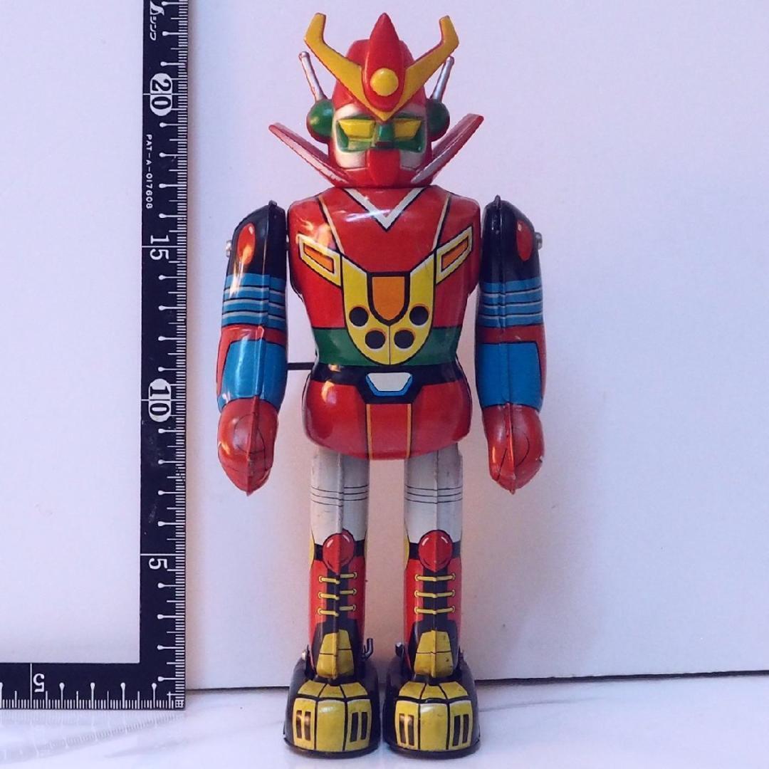 ブルマーク【メカンダーロボ 動作確認済】当時物ブリキ ゼンマイ歩行 