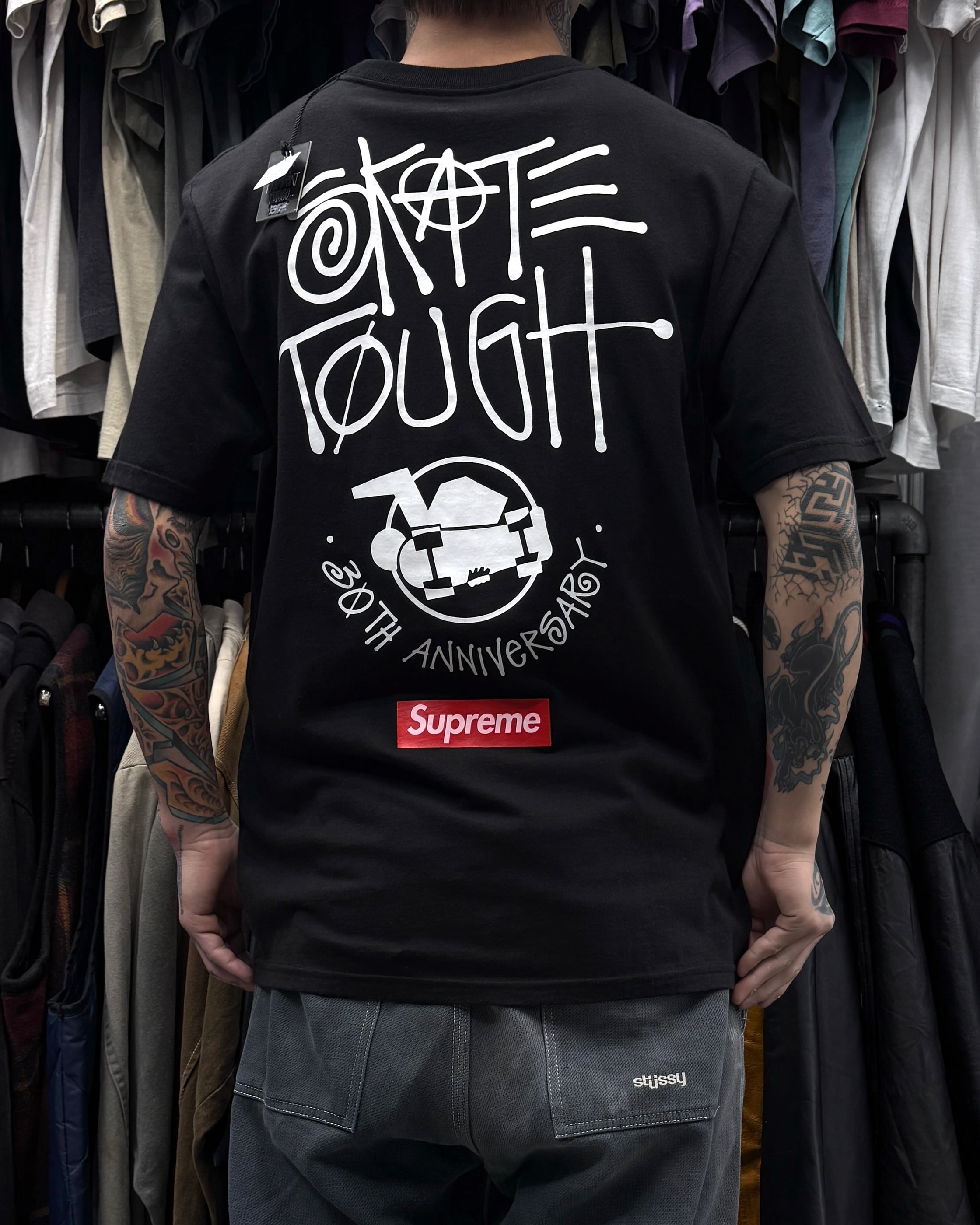 90's old stussy Ringer Design Tee “黒タグ””ALL STAR” 【下北沢店