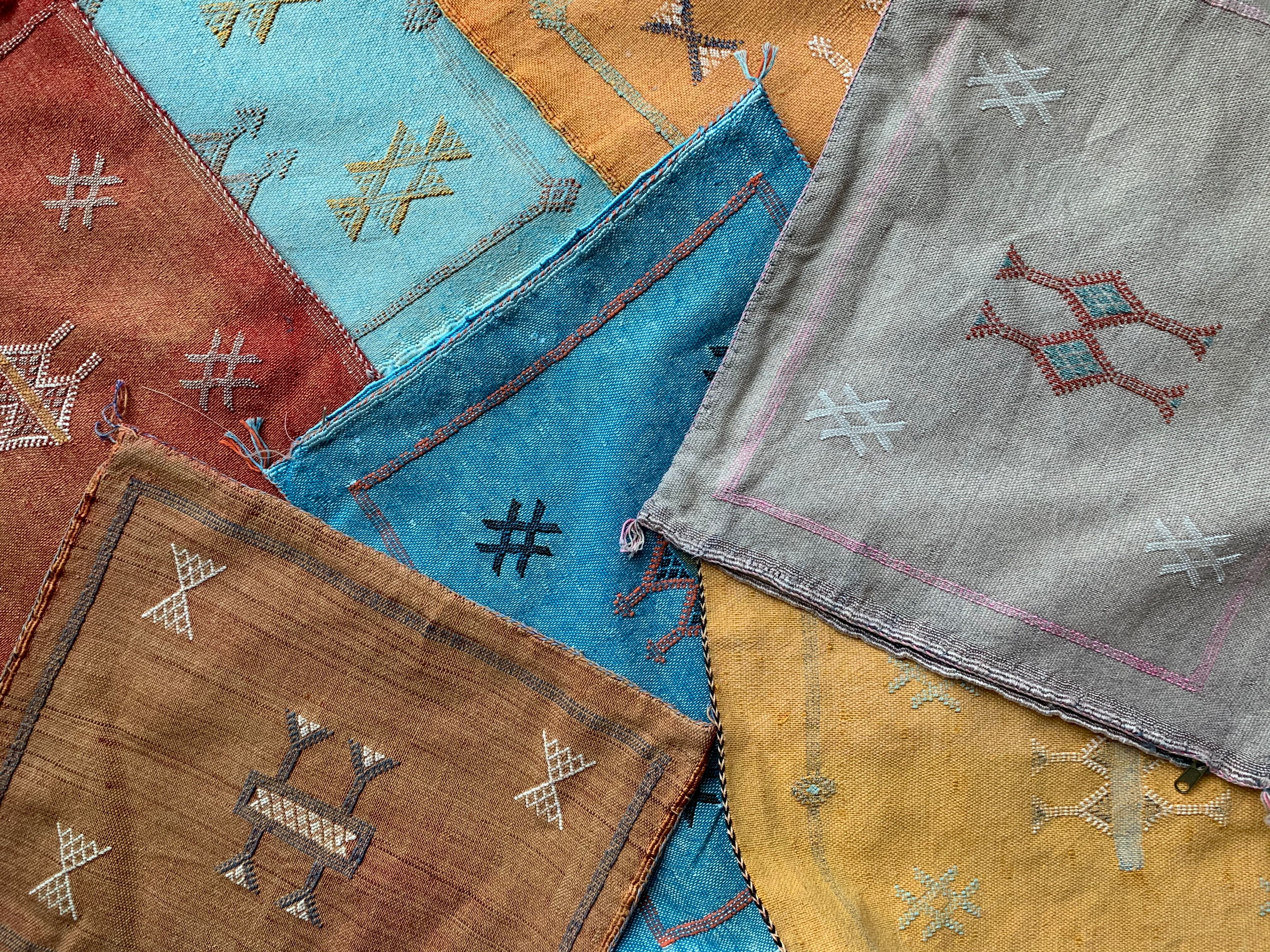 モロッコサブラクッションカバーF(オレンジ)