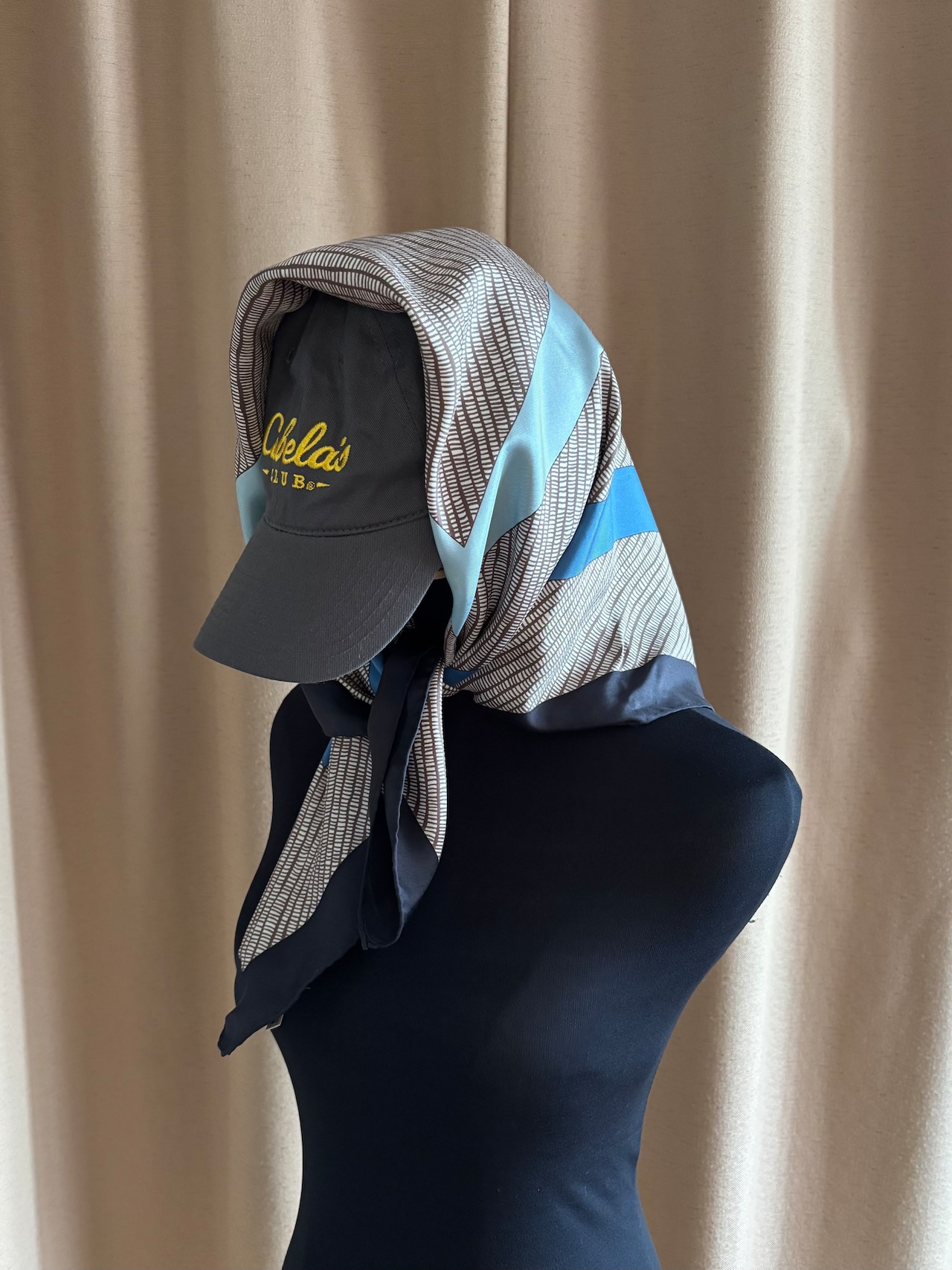 geometric frame silk scarf-5150-8