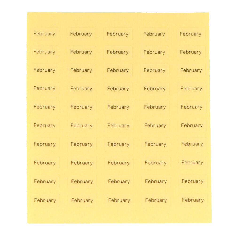 台紙用シール 誕生月12ヶ月セット 英語10 5mm 600枚 クリア だいし屋さん