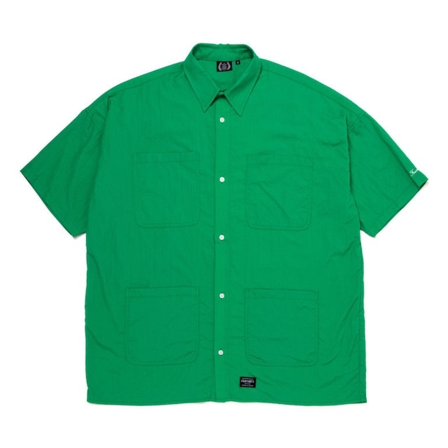 430(FOURTHIRTY)  S/S CS BIG SQ SHIRTS WO/EMB GREEN サイズ2