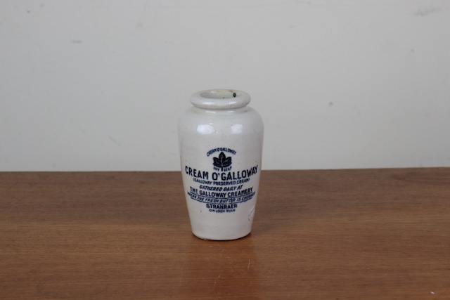 イギリス　アンティーク　GALLOWAY　クリームポット　陶器ポット　ジャー　ボトル　ペン立て　花瓶　つ148-4