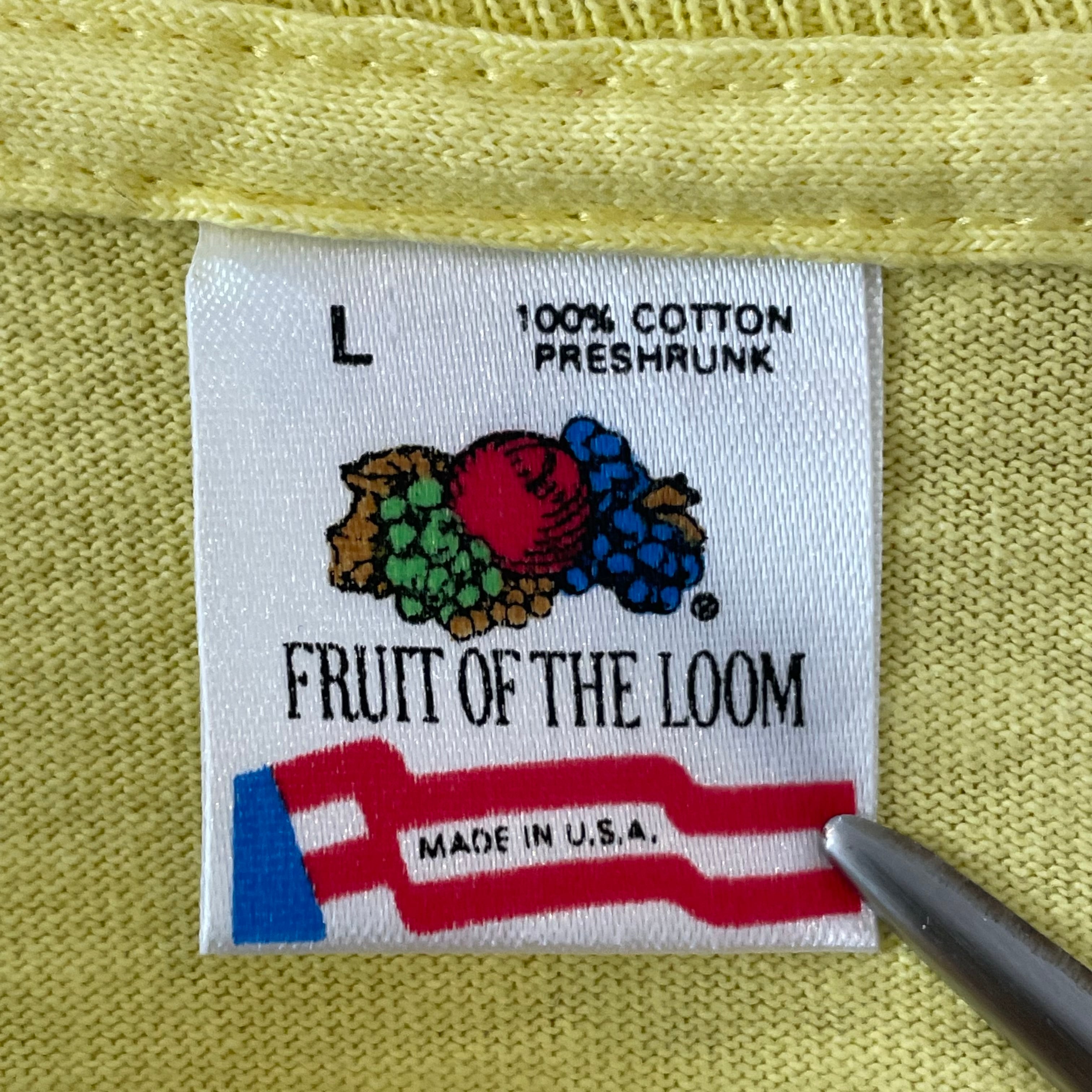 USA製 80s-90s FRUIT OF THE LOOM シングルステッチ