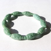 彫り翡翠で個性が出るブレスレット A貨翡翠 jd_br1001