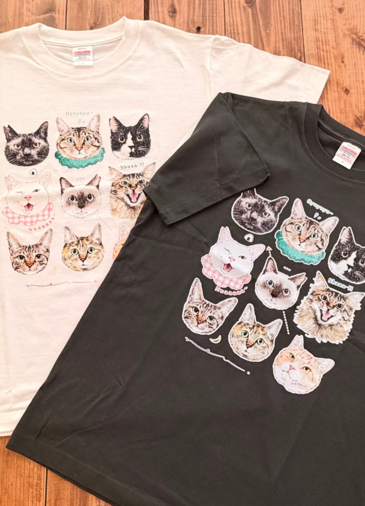 ♡9匹の猫さんTシャツ ♡9 Cats T-shirt♡ | 保護猫カフェneu。