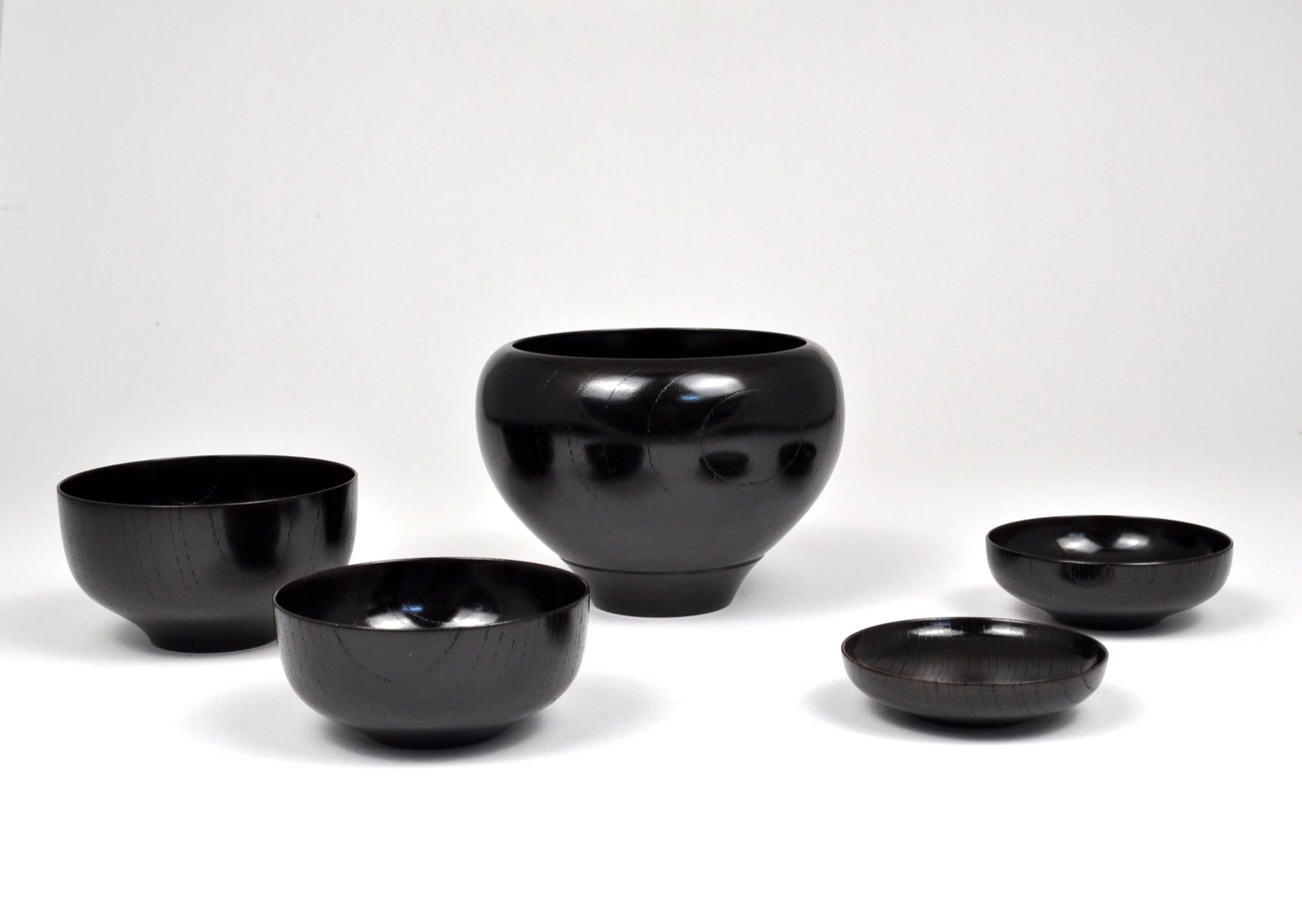 欅 応量器 福（5つ組） 黒摺 | 山中 漆器 嘉匠菴 @kasyoan カラフルな