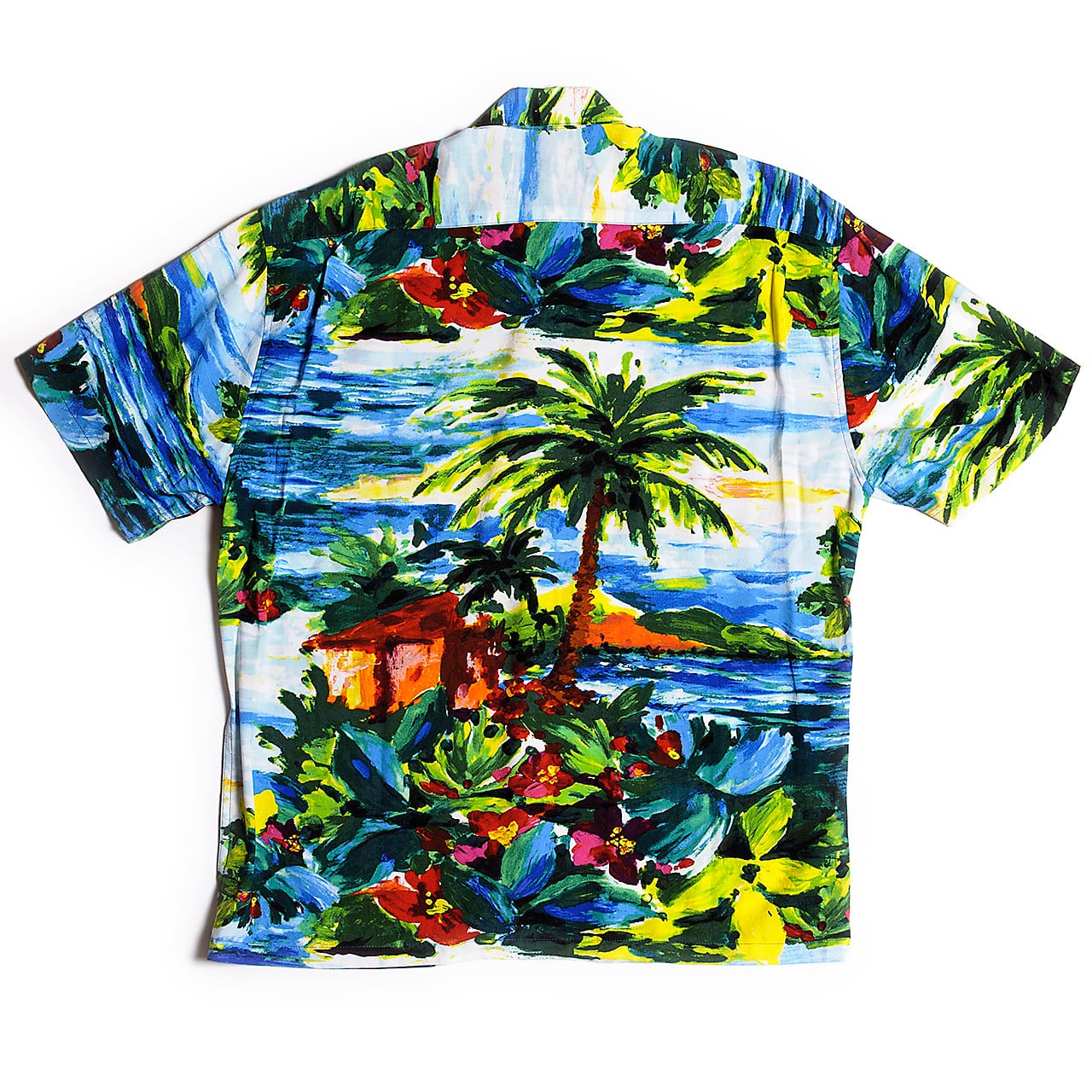 90s JAMS WORLD アロハシャツ　絵画 Jams World Retro Shirt Palm Villa【ジャムズ ワールド】パーム