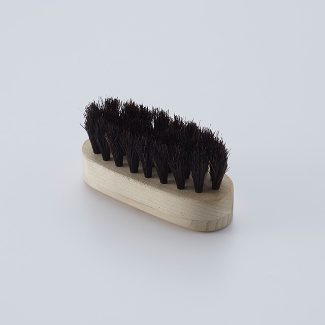 ボディブラシ 頭髪用 黒馬毛の尻尾　／　Body Brush　for Head (the tail of a black horse hair)